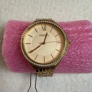 Fossil Suitor BQ3116 Women's Rose Gold S/S Analog Dial 5 Atm Quartz Wrist‎ Watch